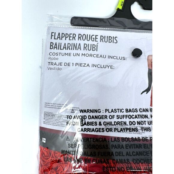 Ruby Flapper Halloween Costume for Women, Gatsby Ruby Red dress NEW S/M NEW - Picture 6 of 8